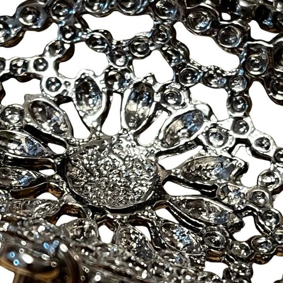 Lace Silver Tone Bracelet Toggle Closure Gift for Her Holiday Gift Gifting - Picture 9 of 10